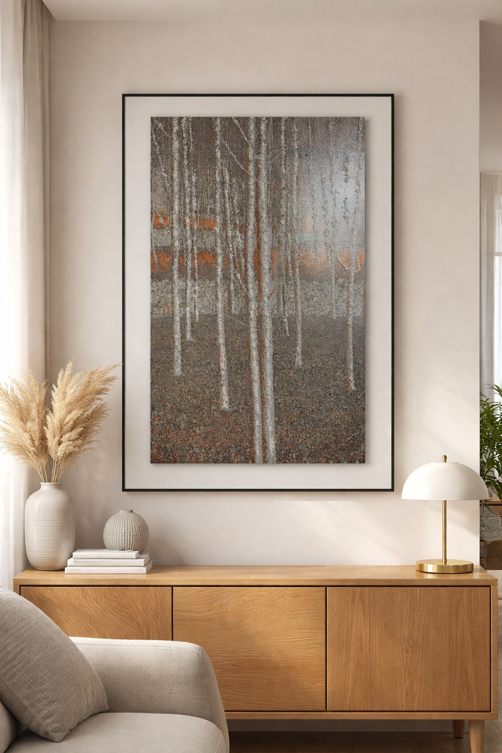 Tableau Forêt Argentée