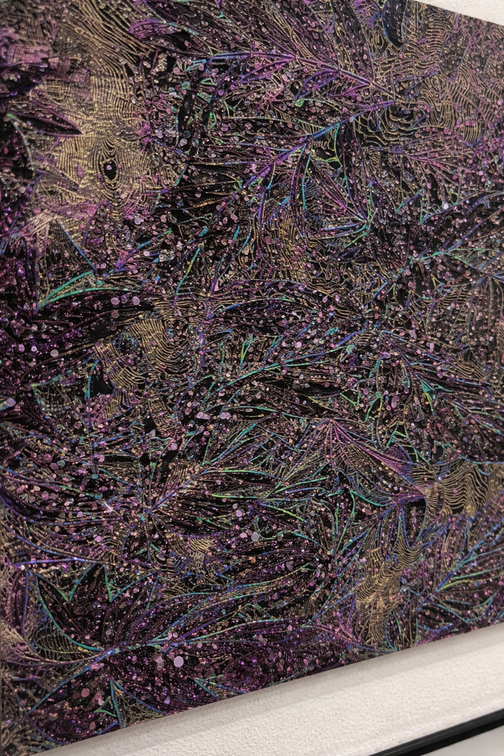 Tableau Reflets Violet & Irisés
