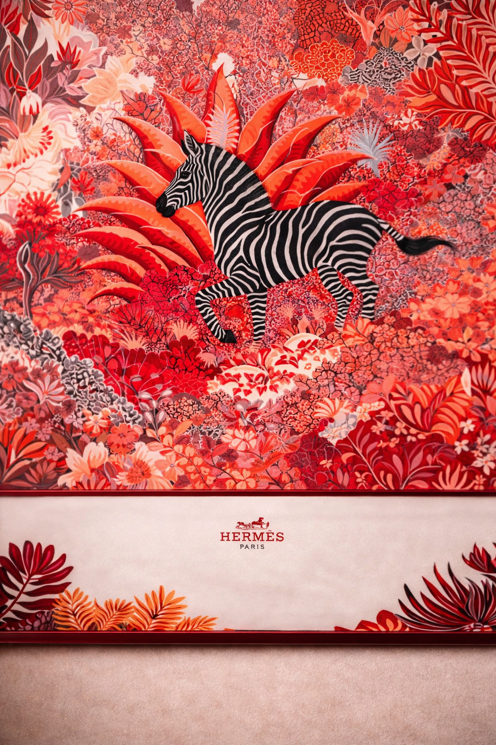 Tableau Zebra Jungle Rouge