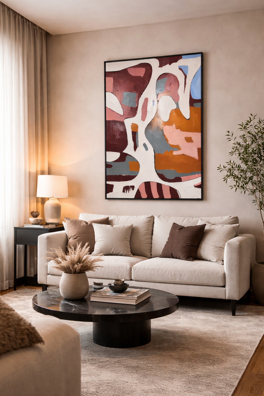 Tableau Abstrait Texturé