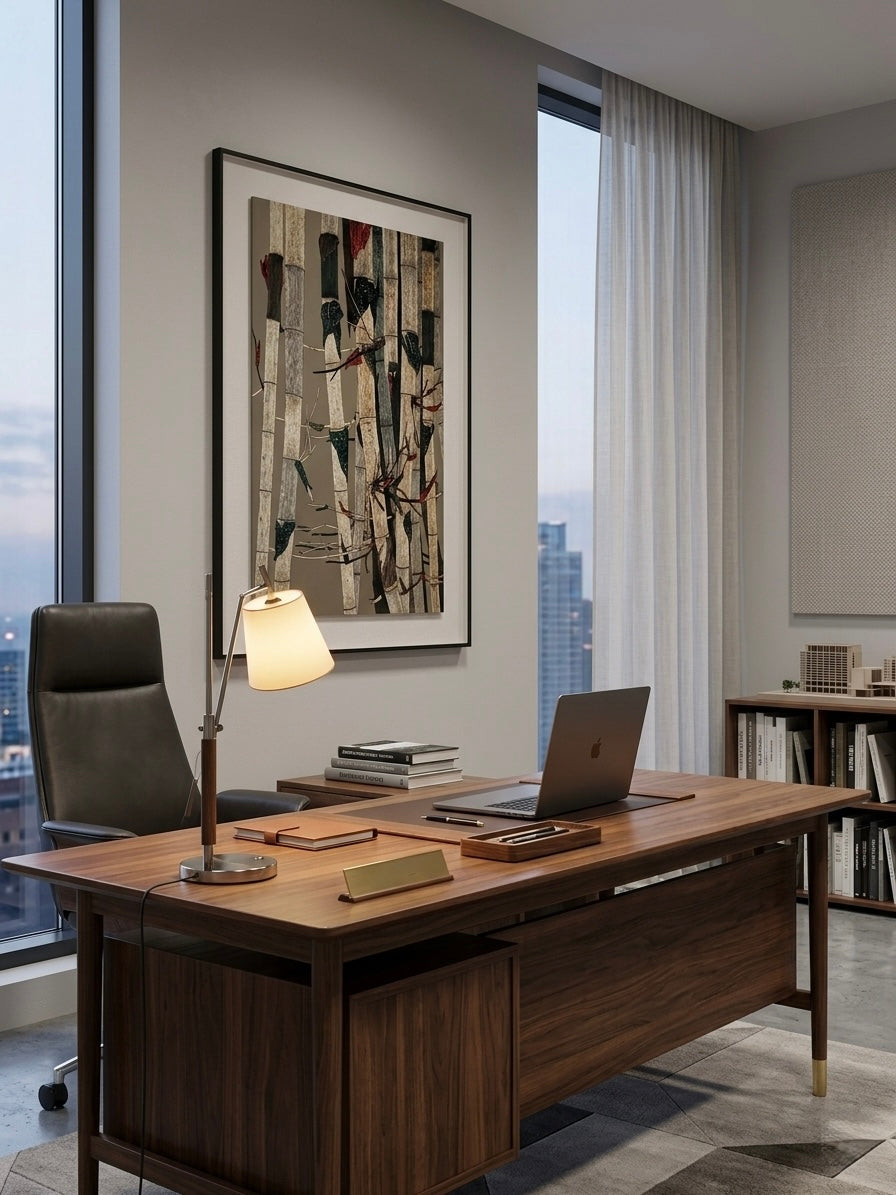 Tableau Élégance de Bambou – Tableau Texturé 3D