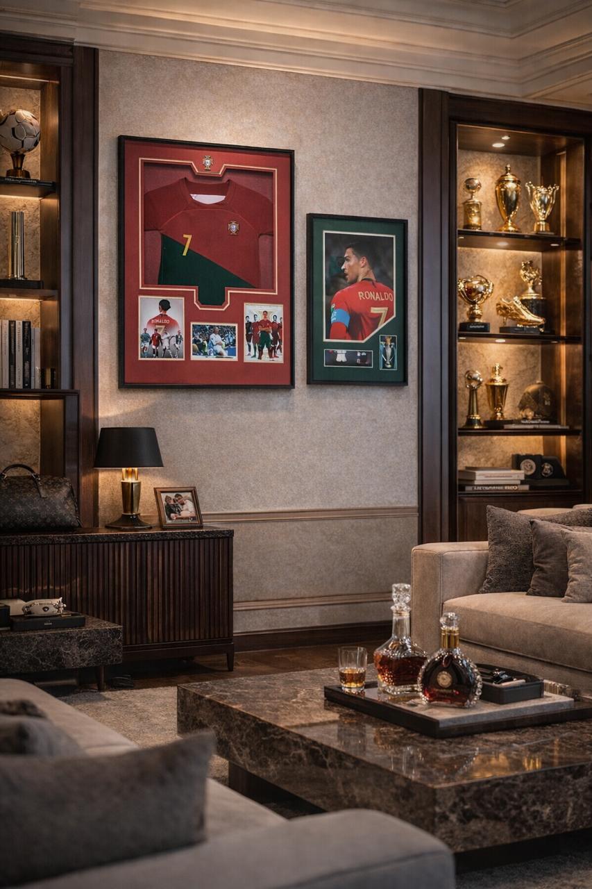 Duo Encadré Cristiano Ronaldo – Pièce Décorative Haut de Gamme