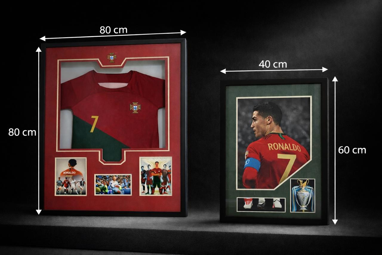 Duo Encadré Cristiano Ronaldo – Pièce Décorative Haut de Gamme