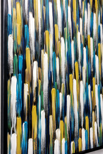 Tableau Artistique Contemporain  – Art Abstrait Texturé Bleu & Or