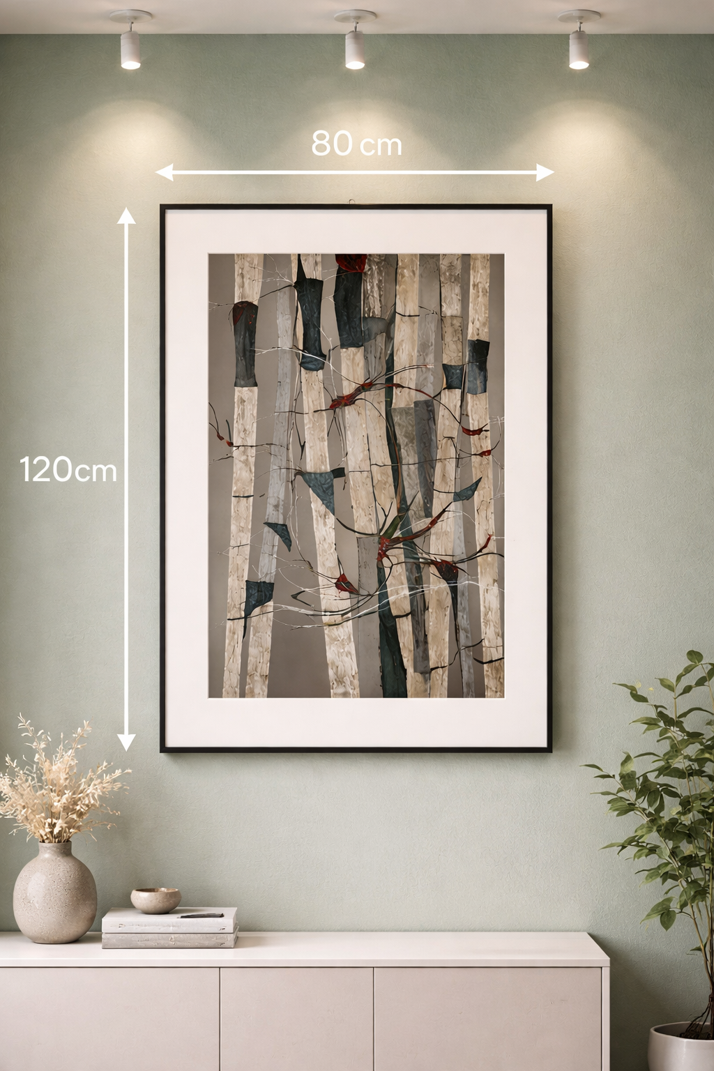 Tableau Élégance de Bambou – Tableau Texturé 3D