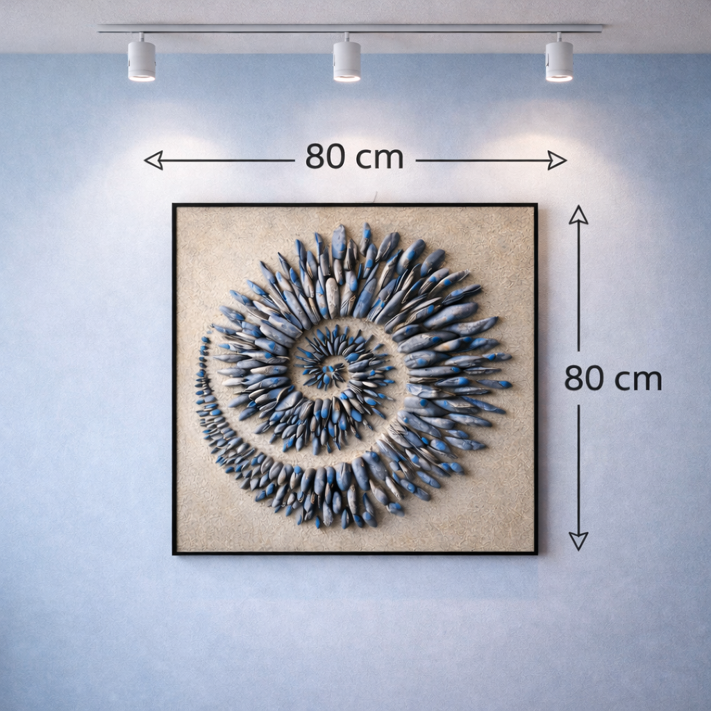 Tableau Spirale Océane – Tableau Sculptural 3D