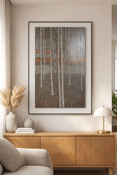 Tableau Forêt Argentée