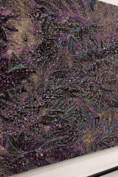Tableau Reflets Violet & Irisés