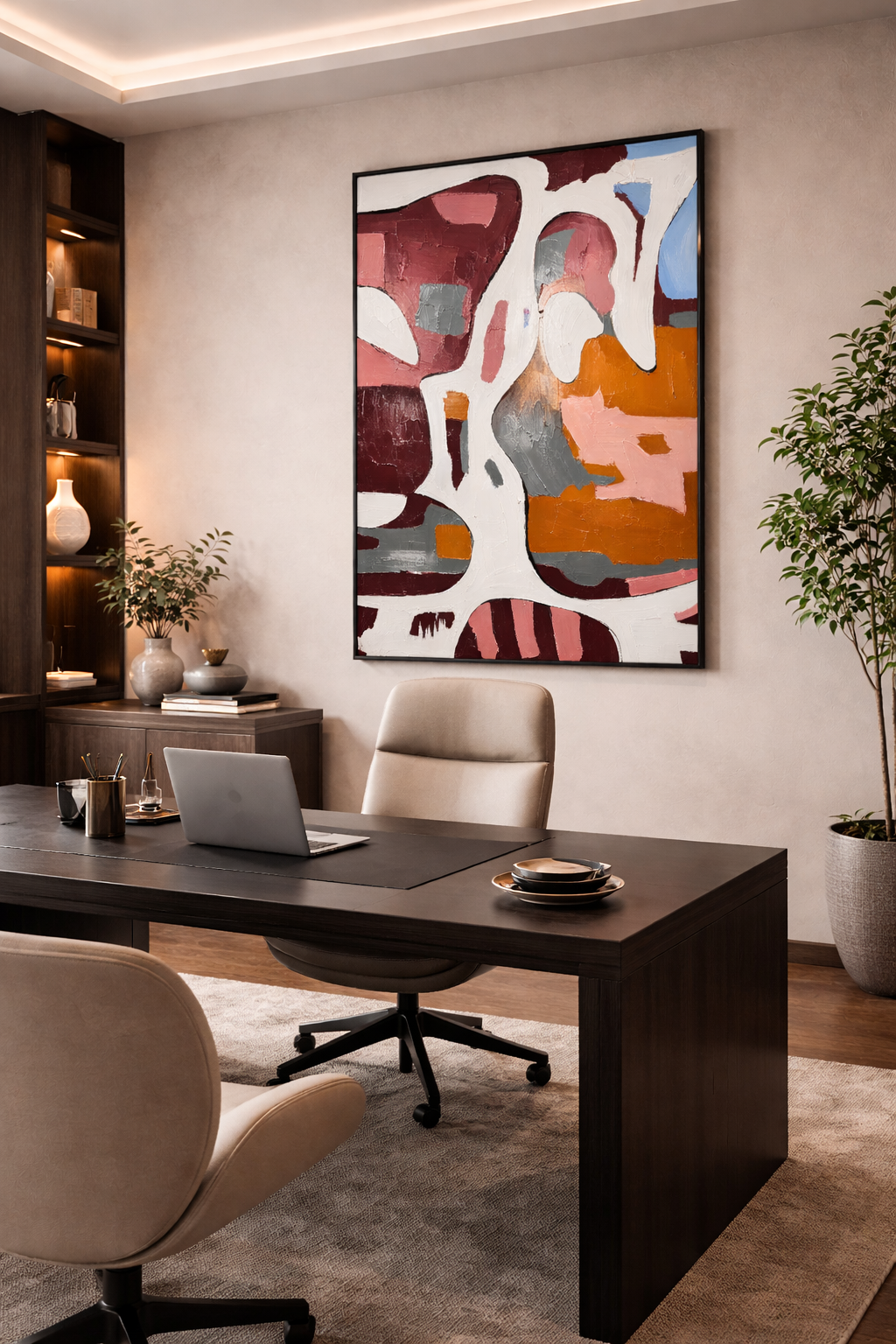 Tableau Abstrait Texturé