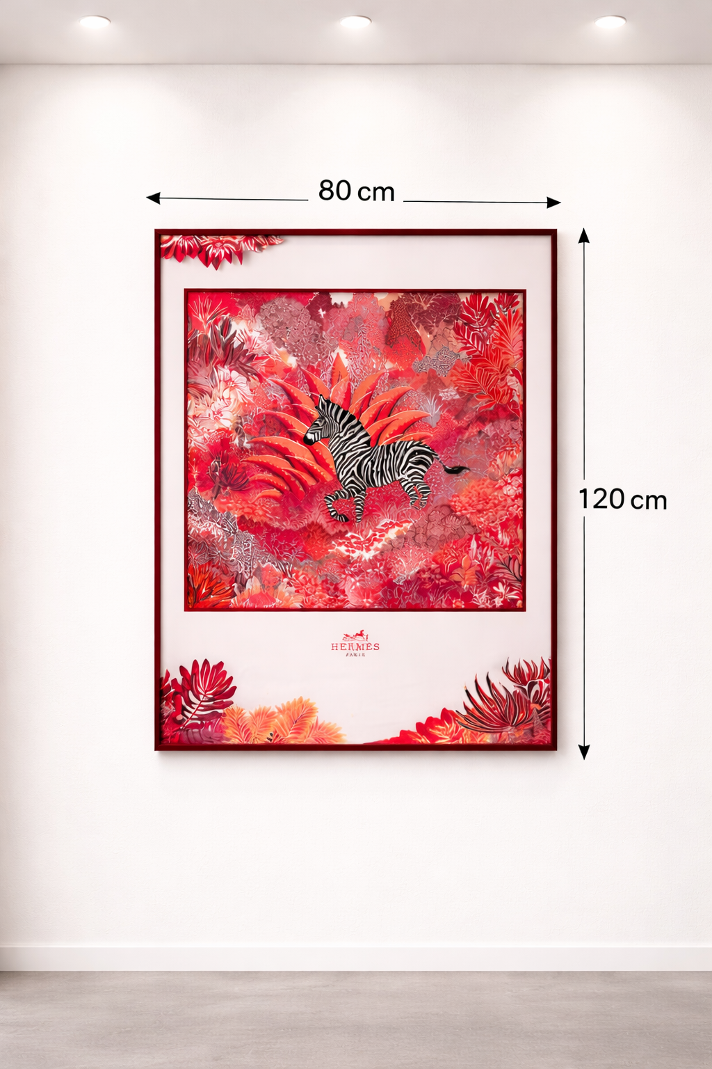 Tableau Zebra Jungle Rouge