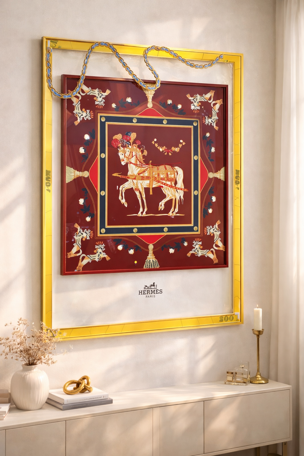 Tableau Cheval Royal Rouge