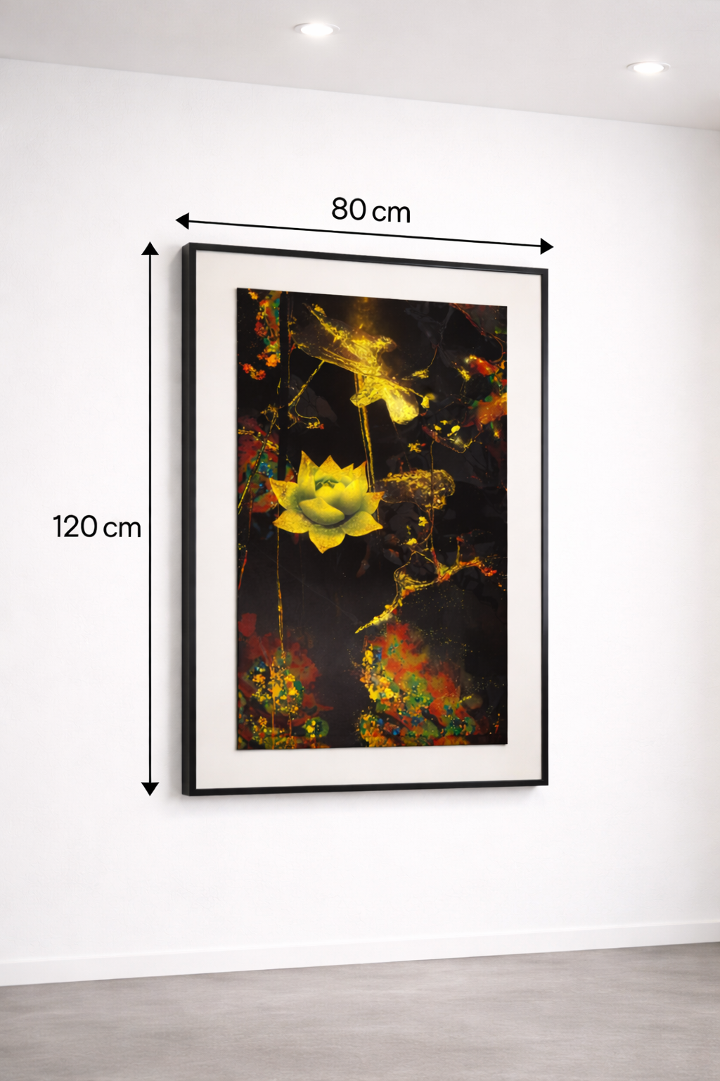 Tableau Lotus Doré