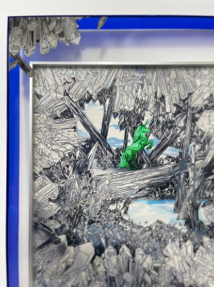 Tableau Licorne Émeraude