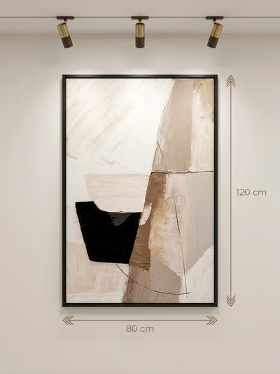 Tableau Équilibre Moderne – Abstraction Terre & Lumière