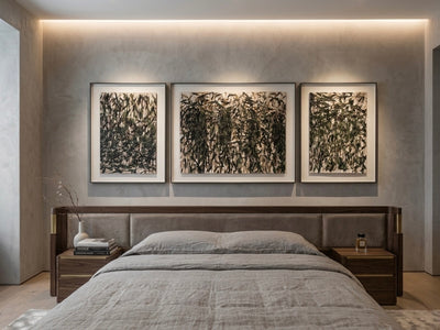 Tableau Triptyque Abstrait Élégance Nature