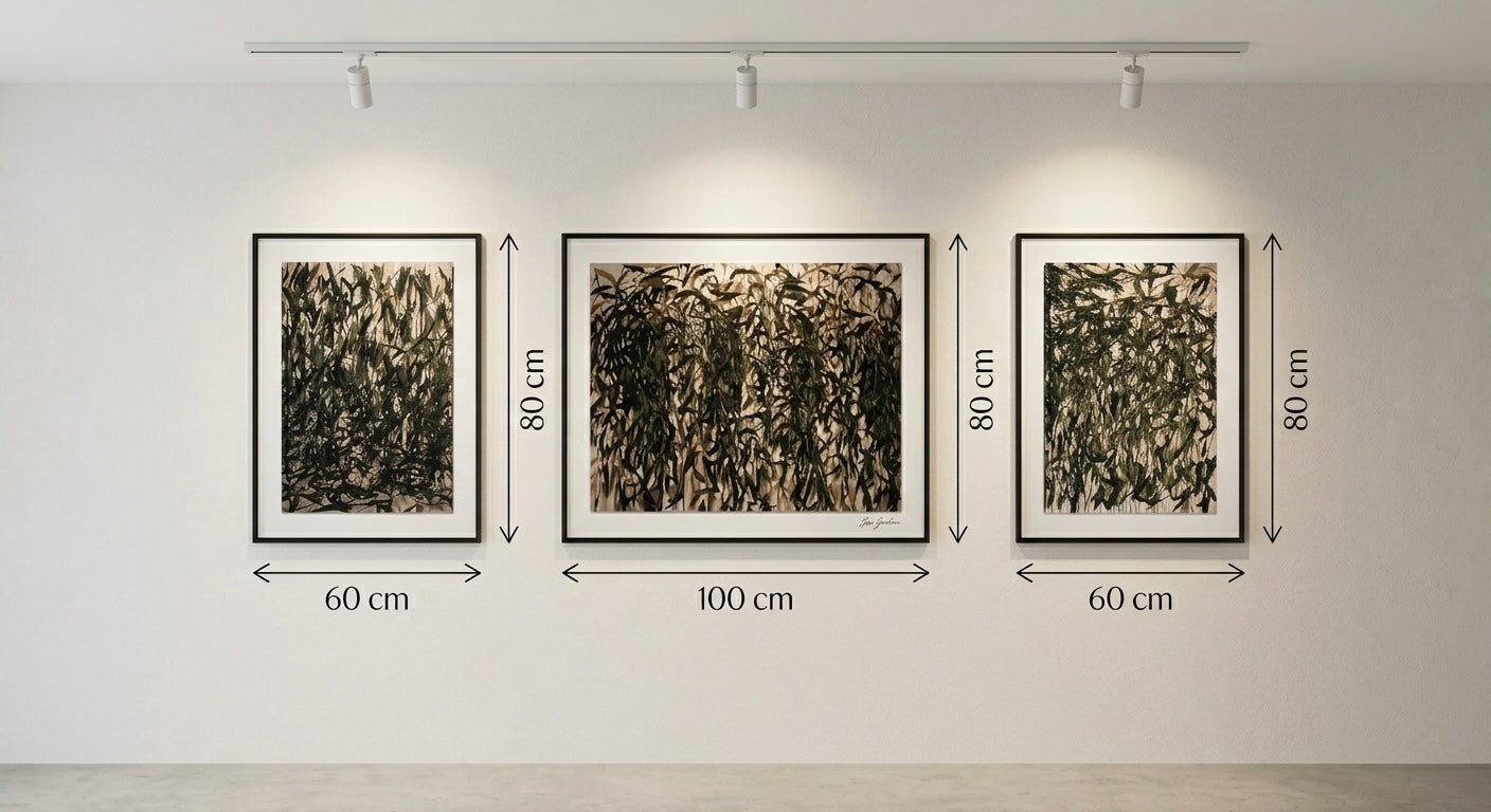 Tableau Triptyque Abstrait Élégance Nature