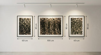 Tableau Triptyque Abstrait Élégance Nature