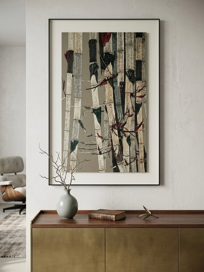 Tableau Élégance de Bambou – Tableau Texturé 3D