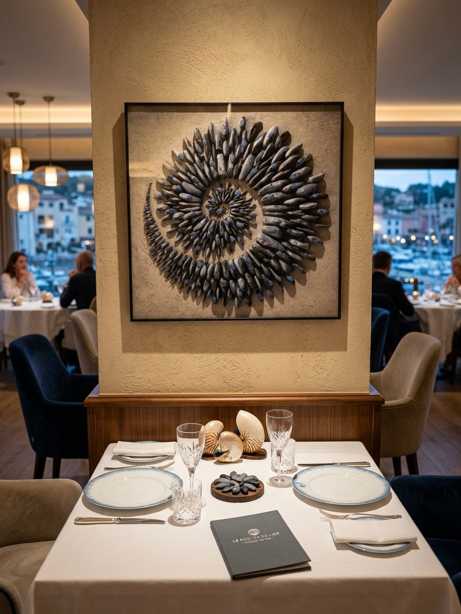 Tableau Spirale Océane – Tableau Sculptural 3D