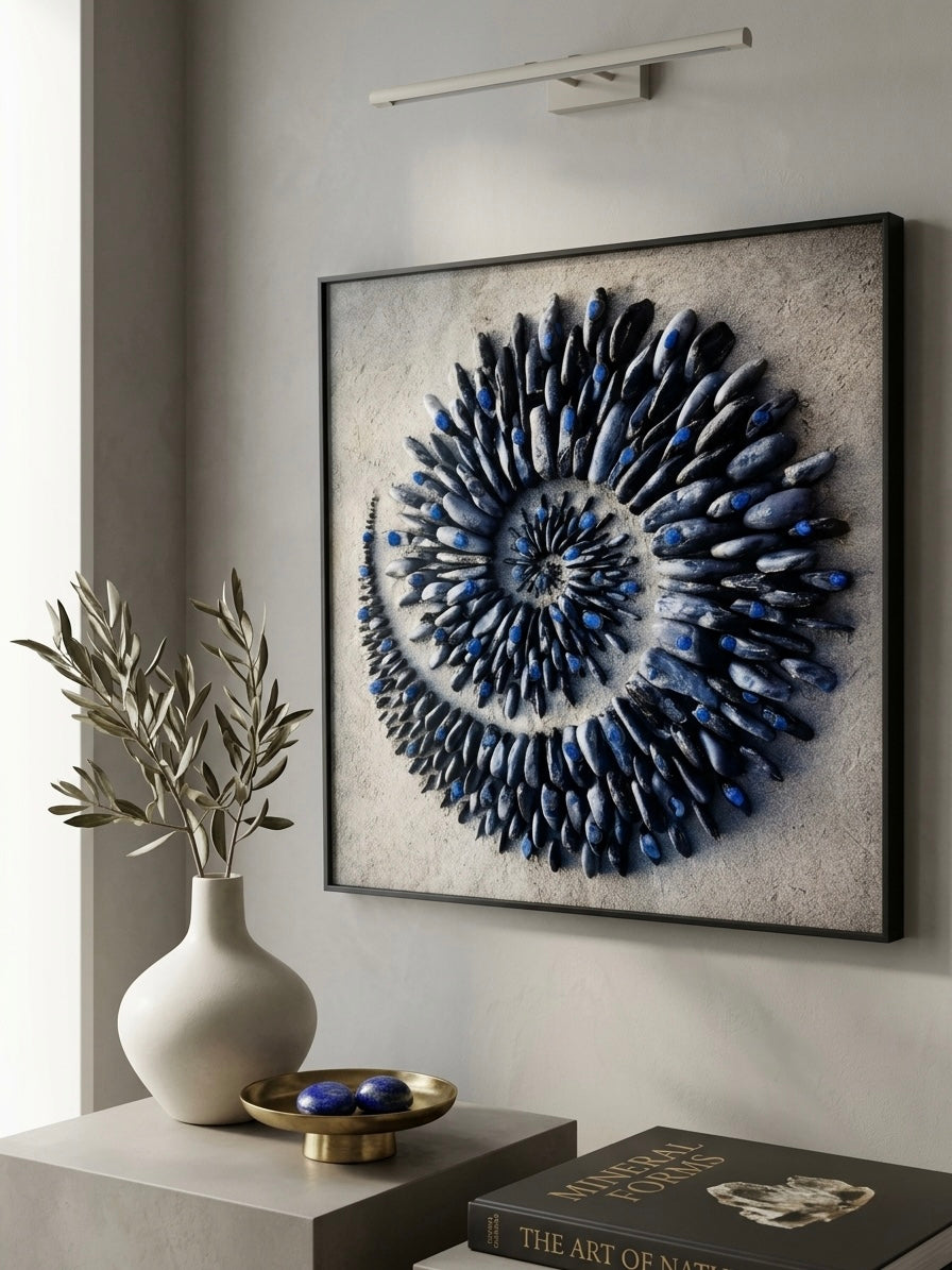 Tableau Spirale Océane – Tableau Sculptural 3D