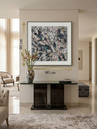 Tableau Abstrait Texturé – Éclats Minéraux Multicolores
