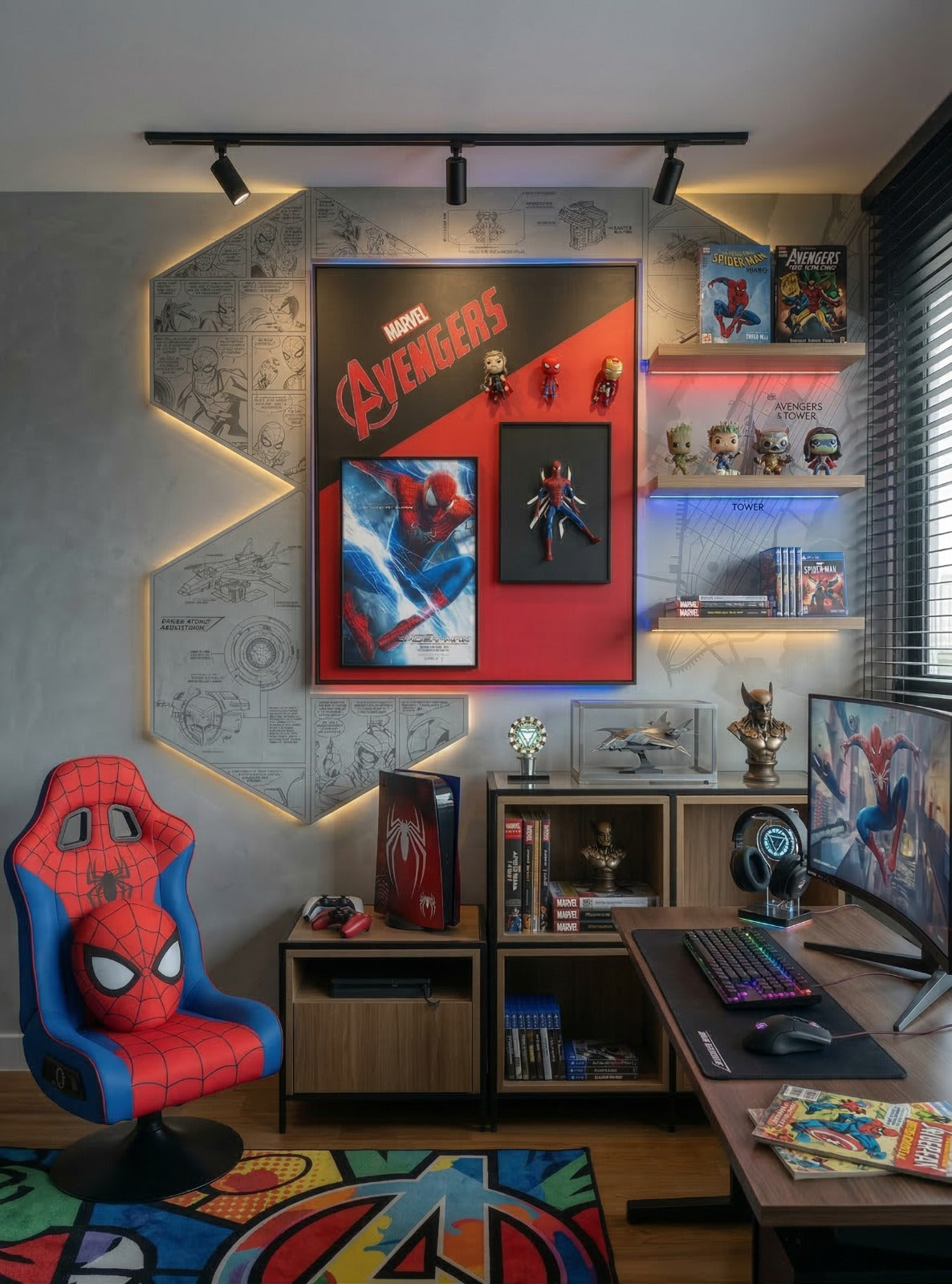 Tableau 3D Marvel Avengers & Spider-Man